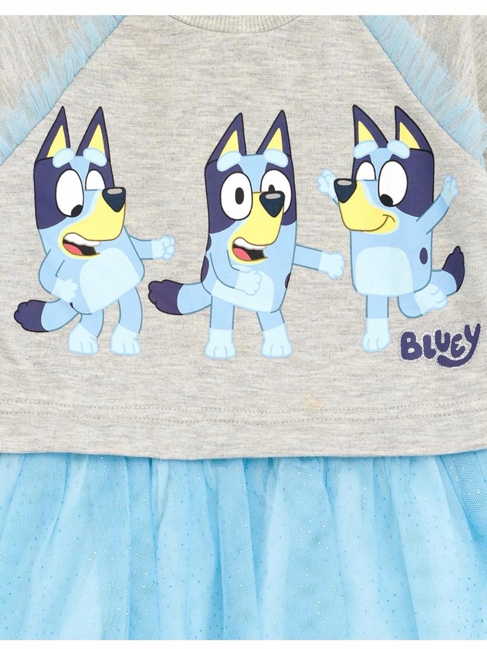 Bluey NWT🏷️Girls👧🏻French Terry Mesh Tutu Dress👗Sz 10/12 - Picture 2 of 7